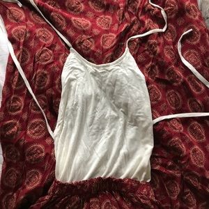 Buckle brand: backless pesant dress